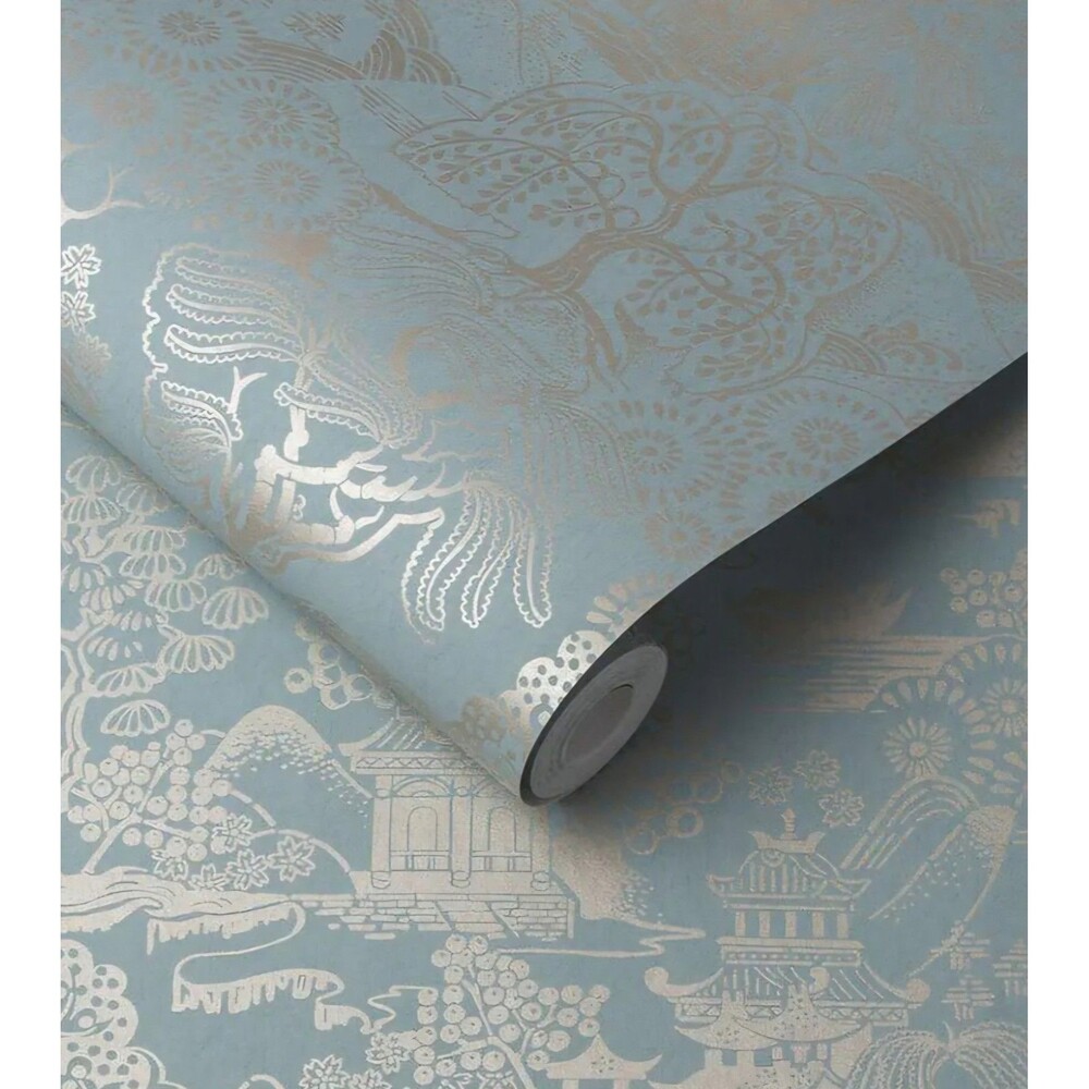 Grham &Brown Busito Duck Egg Wallpaper